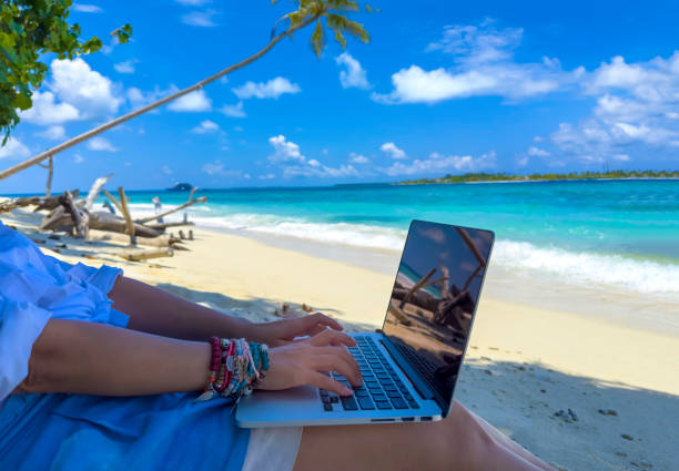 Visual of a digital nomad setup, symbolizing passive income generation from anywhere.